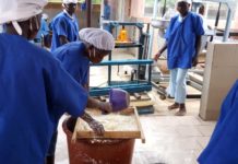 LE PRÉSIDENT DU CONSEIL RÉGIONAL DU CENTRE REND VISITE AUX TRANSFORMATRICES DE MANIOC A PABRE.